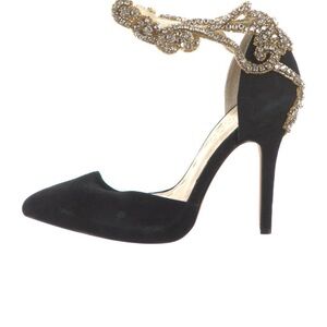 Aminah Abdul Jillil
Suede Crystal Embellishments D'Orsay Pumps